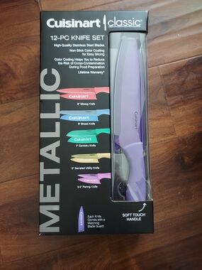 Cuisinart Classic 12-Piece Knife Set - Purple-**not a Bundle Item**
